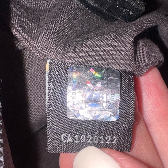 {EUC Fendi Black Zucchino Monogram Canvas Mini Tote Leather Handles Charm} - Picture 16 of 16